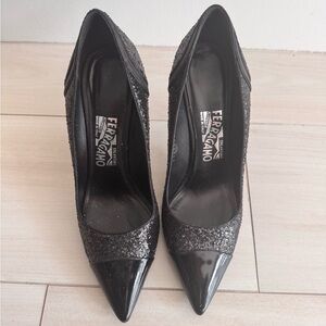 Salvatore Ferragamo glitter pumps size 8